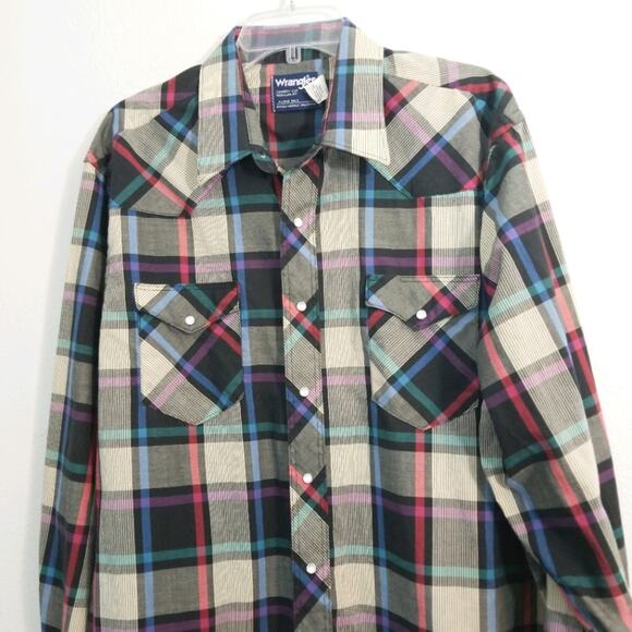 Vintage Wrangler Longtail pearl snap western shirt - Picture 2 of 10